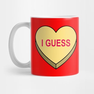 Valentines Candy Heart Yellow I Guess Mug